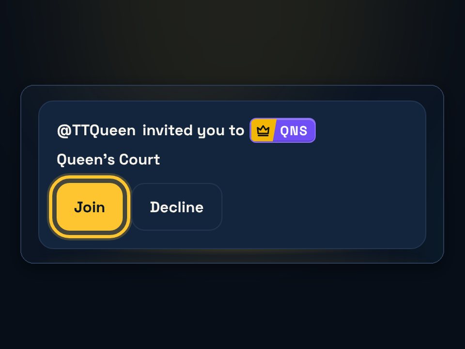 Clan invite with a Join button