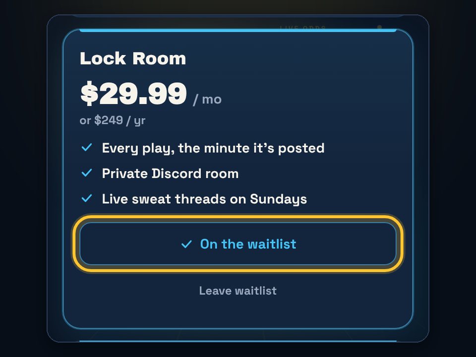 Tier card showing On the waitlist